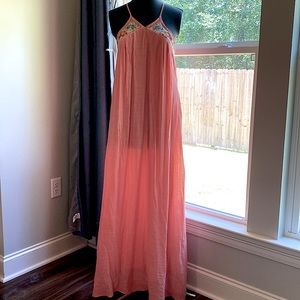 Flying Tomato embroidered maxi gauze soft Lined linen Medium